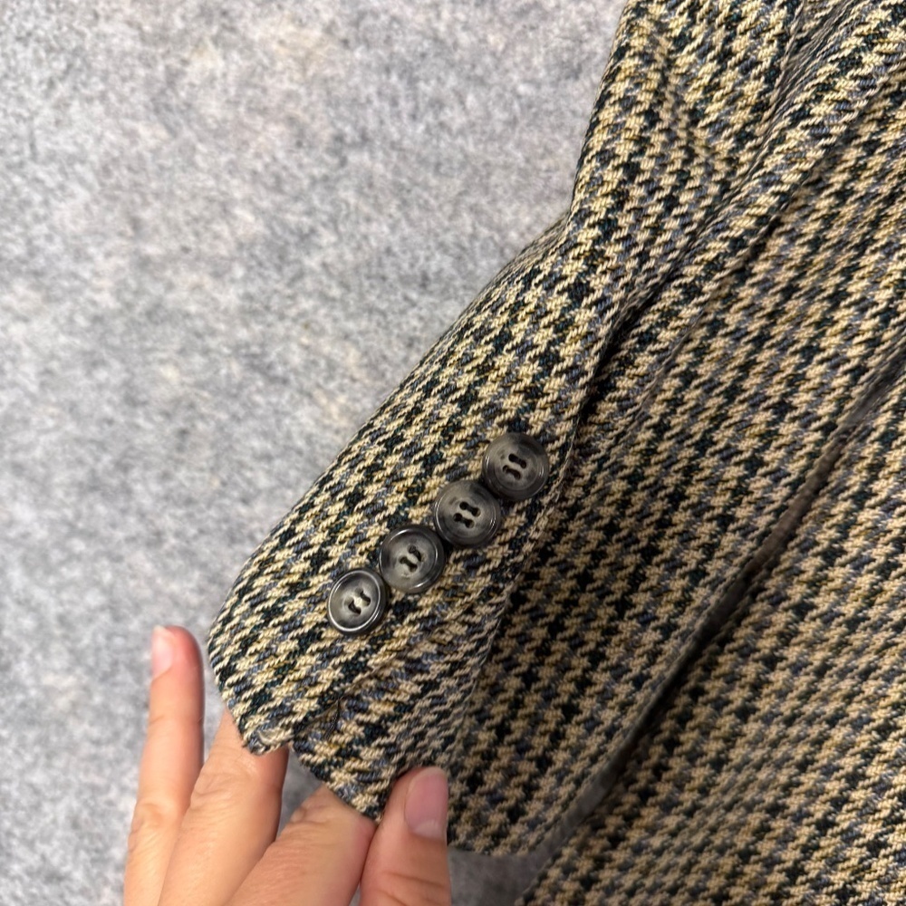 Linea Ardizzone Men’s Blazer Houndstooth Wool Cashmere Blend Made in Germany - Picture 3 of 13